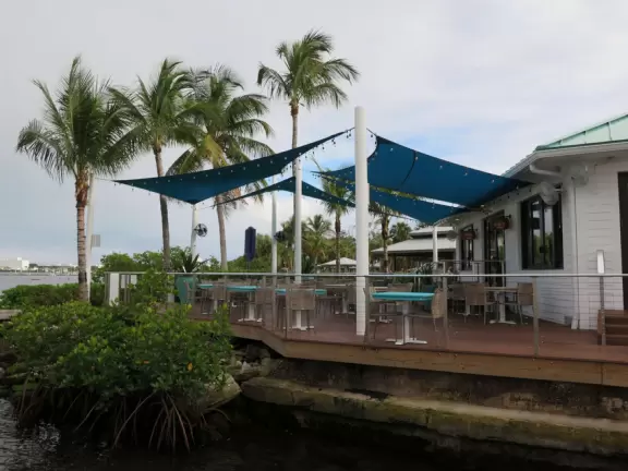 Beautiful boardwalk along the intracoastal in downtown Stuart.