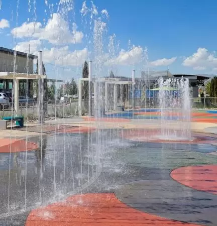 A lovely public space in El Paso. Here you can hang out on the lawn or go to a cafe.