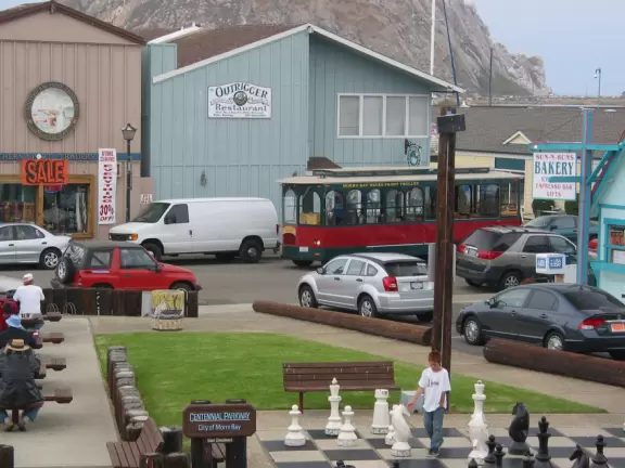 A delightful rock, beautiful wildlife, peaceful idyllic estuary, imaginative playground, and colorful little town.