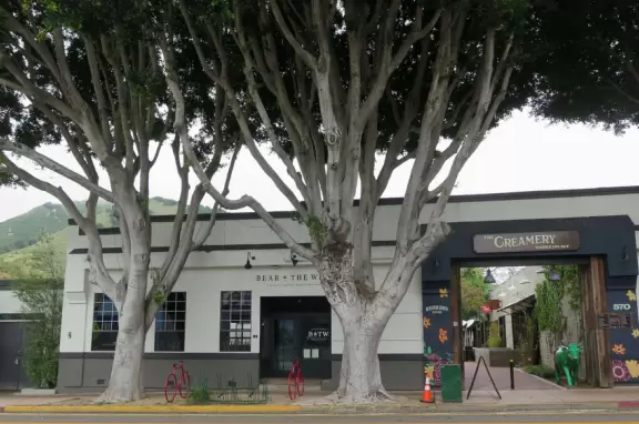 A main street of late 19th century storefronts, popular cafes, and a hip college scene. Recently, suffering an epidemic of homelessness relating to mental health problems.
