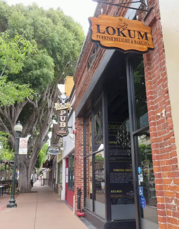 Brick storefront. 