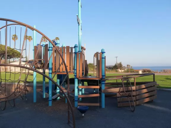 Gorgeous blufftop views, a large lawn, and a playground.