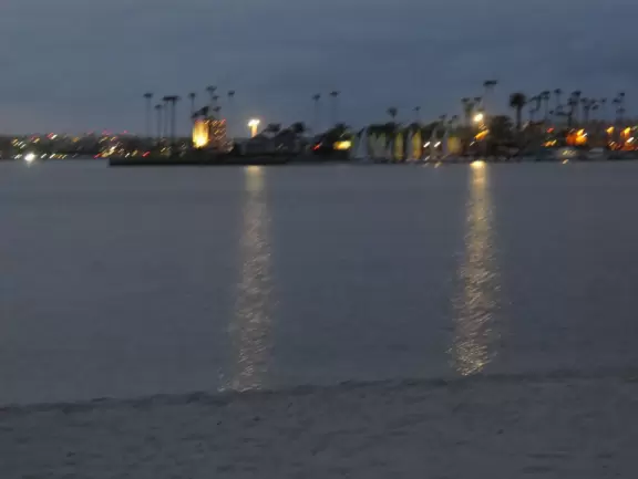 Beach area where partying college students live and SeaWorld visitors stay, with bland 1950s architecture, bad traffic, and dirty beach, but some wonderful finds such as Moray's at Sail Bay.
