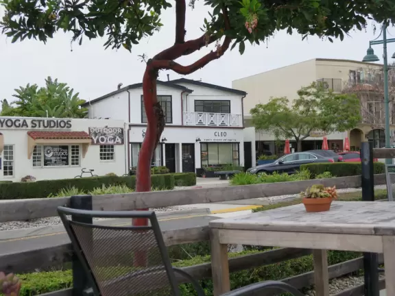 Cute main strip with cafes, a few block from a beautiful coastline of rocky coves.