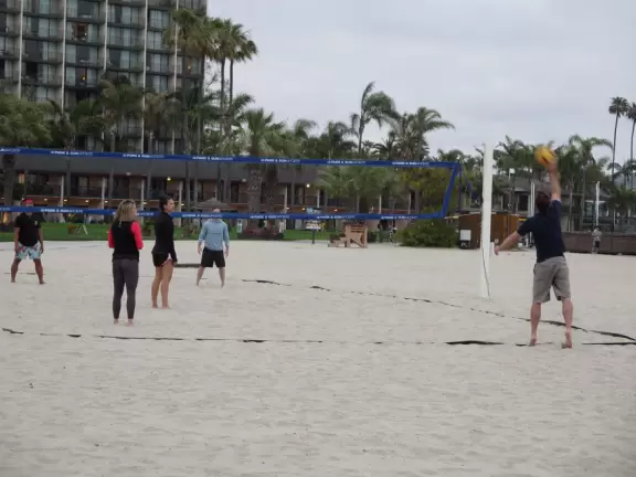 Beach area where partying college students live and SeaWorld visitors stay, with bland 1950s architecture, bad traffic, and dirty beach, but some wonderful finds such as Moray's at Sail Bay.