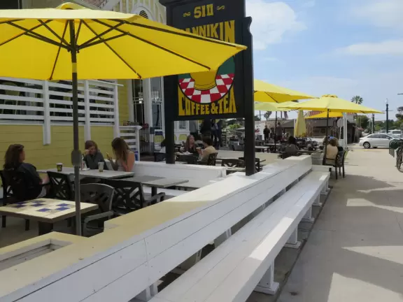 Cute town along Coast Highway, with bright cafes, and beaches just a short walk away.