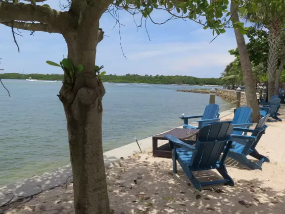 Incredible spot jutting into the aquamarine intracoastal- breezy and blissful, with live music!