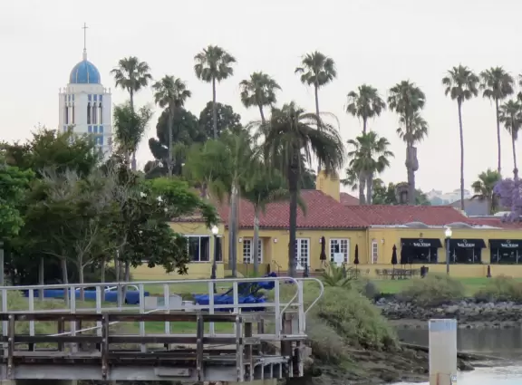 After your meal, you can walk along the water at Liberty Station Esplanade, a wild area with birds and plants. See the planes fly directly overhead!