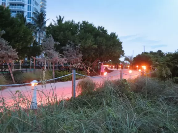 It's fun and easy to ride along the boardwalk in South Beach that is nestled between Ocean Drive and the sand. You can bike for 7.7 miles from South Pointe Pier to 87th Street.