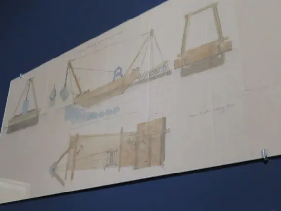 Beautiful palace in square full of trees, with strange and wonderful paintings and illustrations by M. C. Escher.