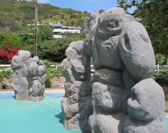 Gorgeous neighborhood park with imaginative, unusual playground.