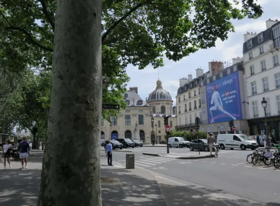 It's wonderful to stroll along in the shade, past the adorable bookseller stands on the Left Bank of the Seine River!