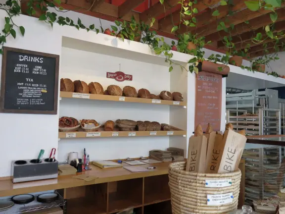 A main street of late 19th century storefronts, popular cafes, and a hip college scene. Recently, suffering an epidemic of homelessness relating to mental health problems.