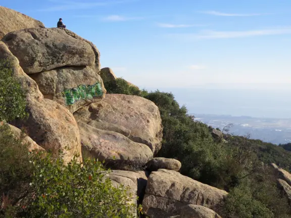 A rocky outcropping where you can picnic, explore, and watch the sunset.