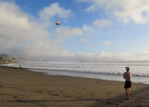 A pretty beachside town, with a wooden pier and wide windy beach with perfect views of Morro Rock, and colorful houses with gardens, backed by gently-sloping hills.