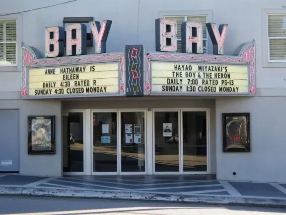 A lovely, hilly street with ocean views, lined with cute cafes.