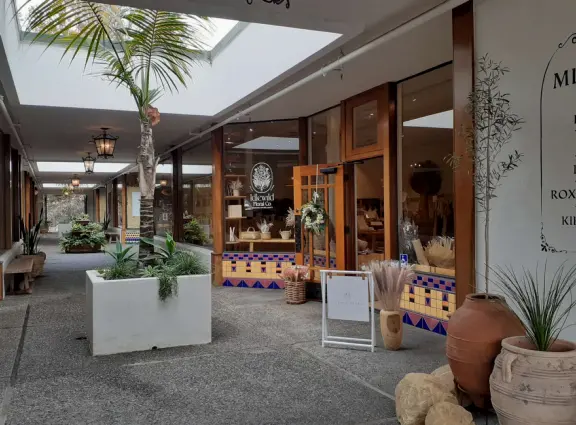 A main street of late 19th century storefronts, popular cafes, and a hip college scene. Recently, suffering an epidemic of homelessness relating to mental health problems.