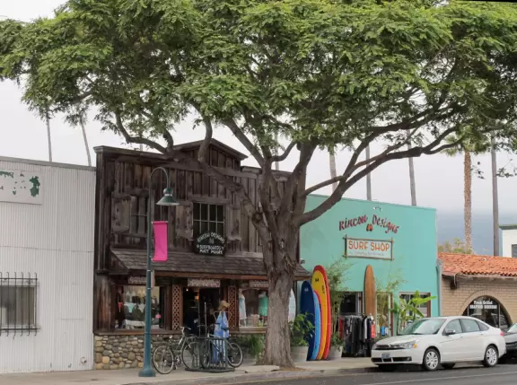 Carpinteria town has a laidback beachtown/campground feel.