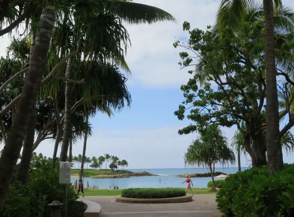 It's wonderful to walk 1.5 miles on the boardwalk past the four lagoons at Ko Olina (KoOlina) Resort.