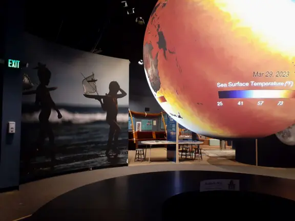 Like a children's museum, with lots of fun hands-on activities and colorful rooms, but plenty of interesting information for adults to read too.