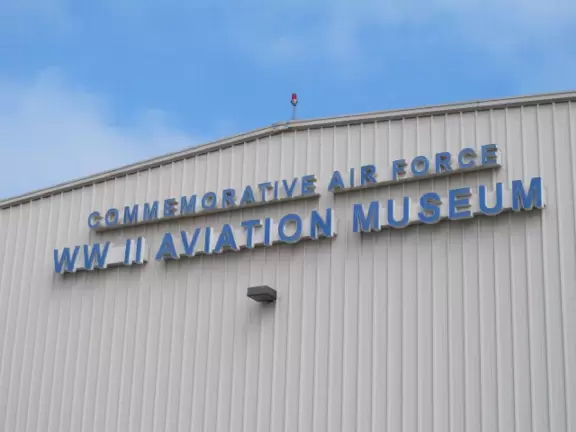 The hangar where the museum is located.