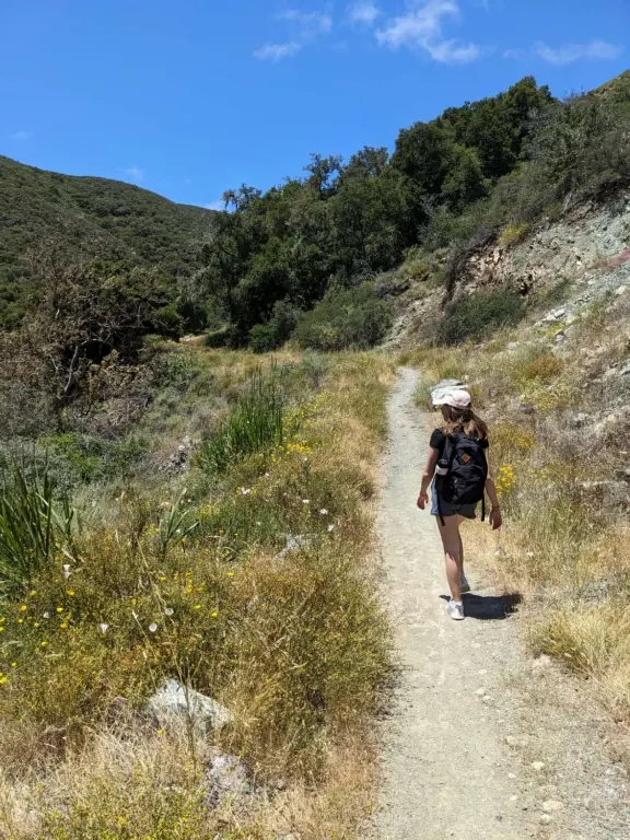 Hike with views of Cerro San Luis and Bishop Peak mountains and town, and then a tranquil valley on the other side.