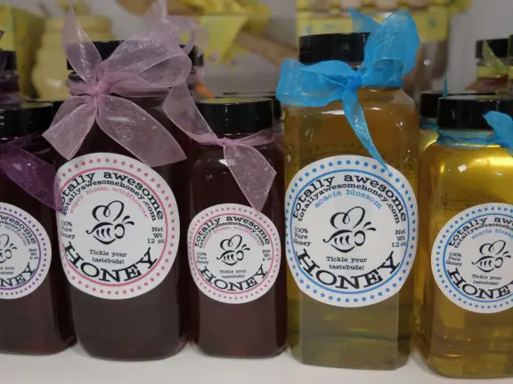 Totally Awesome Honey with ribbons. 