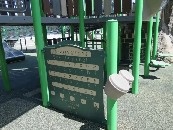 Drums and braille panel. 