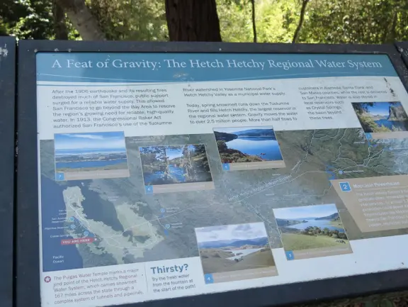 Gorgeous stop along Highway 280: classical temple, lavender beds, pool lined with Italian cypress- built by the water district to showcase their work!