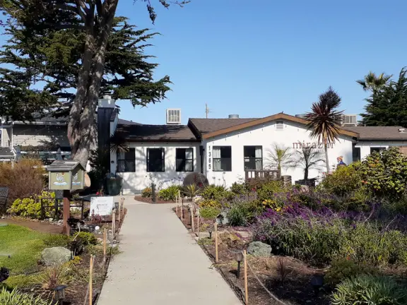 A tiny stretch of boardwalk in a beautiful setting on the estuary, with a coffee shop with a sunny patio facing the water, and cute cafes where you can relax.