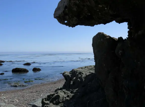 A memorable walk is along the clifftop trail at Estero Bluffs, with the wide open spaces, beach below with shiny green agate rocks, and shipwreck!