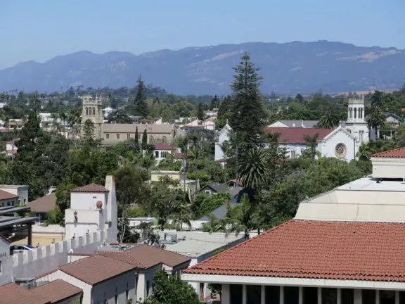 An exceptionally beautiful courthouse, sunken garden, and tower with 360 degree views of Santa Barbara.