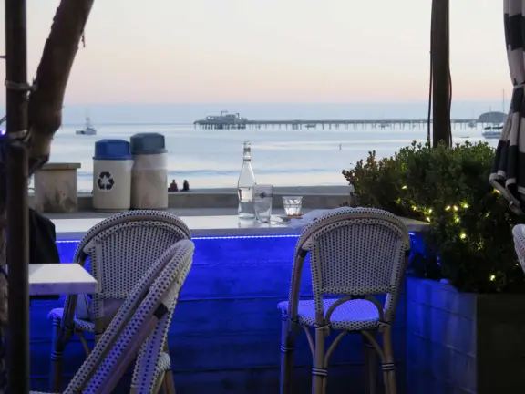 Colorful, pretty main street and boardwalk, with great cafes, lovely ship playground, and mesmerizing yellow cliffs.