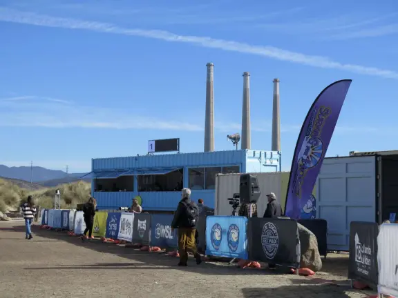 The SLO CAL Surf Contest booths. 