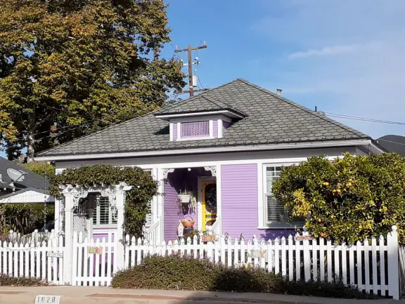 Take a walk past pretty Victorian homes and gardens.