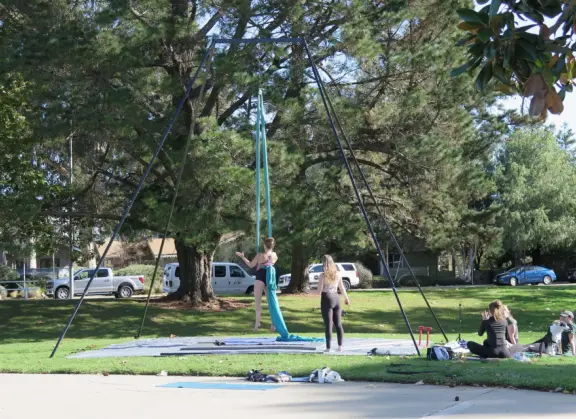 A lush park with rolling hills to run on, one-mile loop walking path, and basketball and sand volleyball courts. Currently has a crime problem.