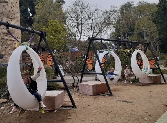 Unusual animals, delightful landscaping, stunning views, train ride through forest, and kids' play hill!