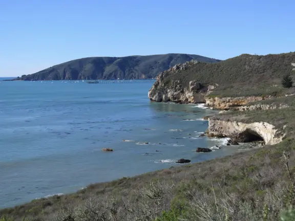 Top-of-the-world view of yellow cliffs, headlands, and magic coves.
