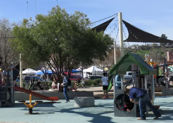 Amazing, accessible and huge playground in the center of the lovely walkable downtown of Paso Robles.