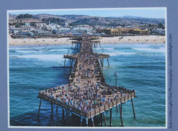 Plaque about Pismo Pier, which was built in 1924 and then reconstructed in 2018, with steel pilings. It is my favorite pier!