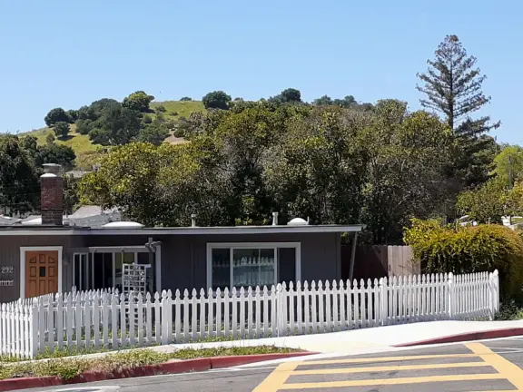 Best playground you'll ever visit! Huge slides, hillside slides, steep grass slope for cardboard sledding, cable zipline, and pretty trees to picnic under.