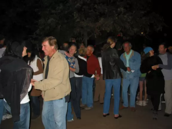 Bonfire to roast marshmallows, fun live music, tons of dancing couples and kids under the stars...