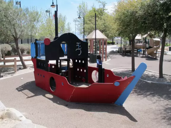 About ten playgrounds built into one park! Recommended if you're already in the neighborhood.