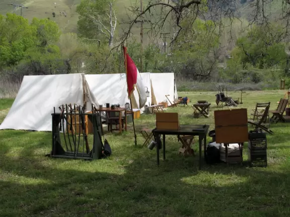 An army outpost of the 1850s in a beautiful mountain pass. Civil war era living history days are the best times to come.