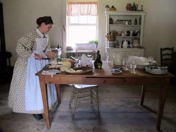 An army outpost of the 1850s in a beautiful mountain pass. Civil war era living history days are the best times to come.