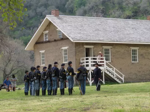 An army outpost of the 1850s in a beautiful mountain pass. Civil war era living history days are the best times to come.