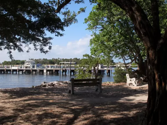Serene, beautiful place with views of the water through the trees, and a nice playground.
