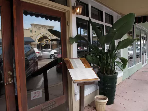 Historic main strip that looks dowdy from a distance but is actually very nice up close! Incredible waterfront stage and boardwalk!