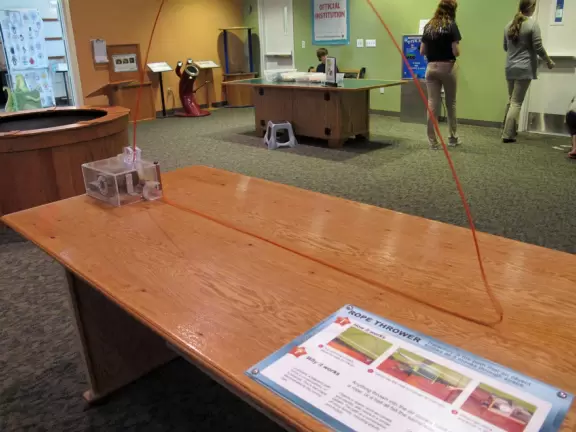 Amazing wooden playground with splash pad and gizmos galore, plus carousel and free science museum, all in a tropical setting.