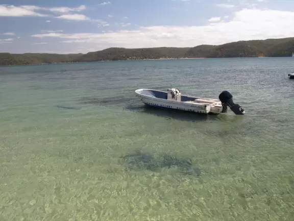 Everything a restaurant should be: surreal views of blue-green water set off by white decor, plus reasonable prices.